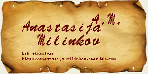 Anastasija Milinkov vizit kartica